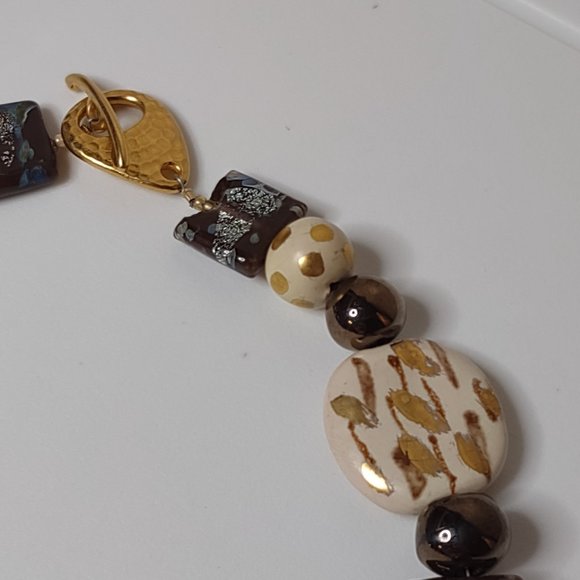 19.5 Inch Glass And Ceramic Bead Necklace - Picture 6 of 11